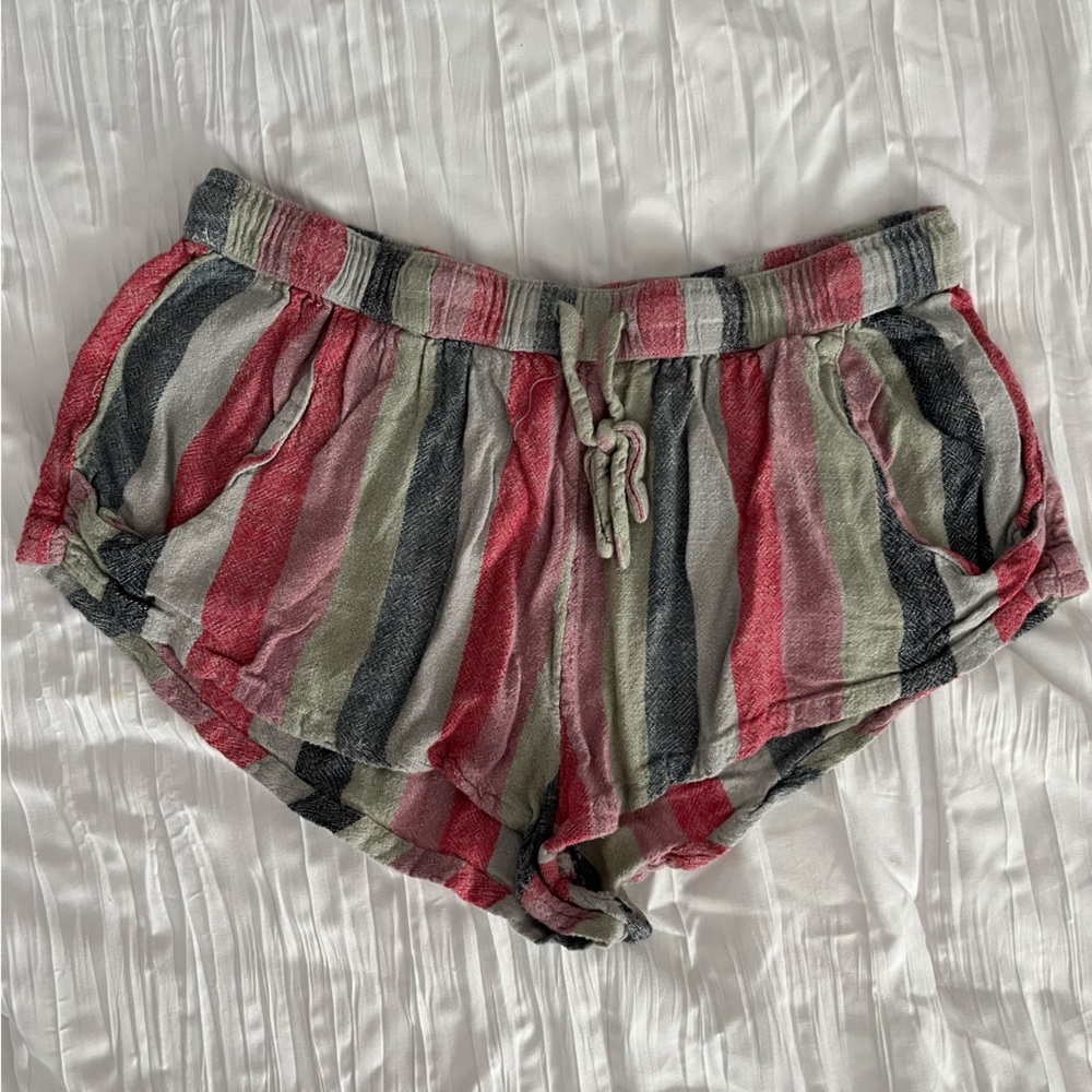beachy striped shorts